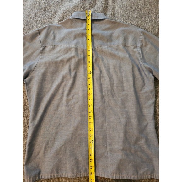 Vintage Le Chevron Western Pearl Snap Shirt M Large Button Up Dagger Collar Knit - Picture 9 of 11